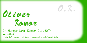 oliver komor business card